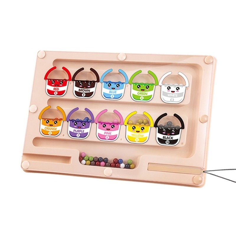 Maze Board Walking Bead for Kids Educational Color Sorting Activity Toy