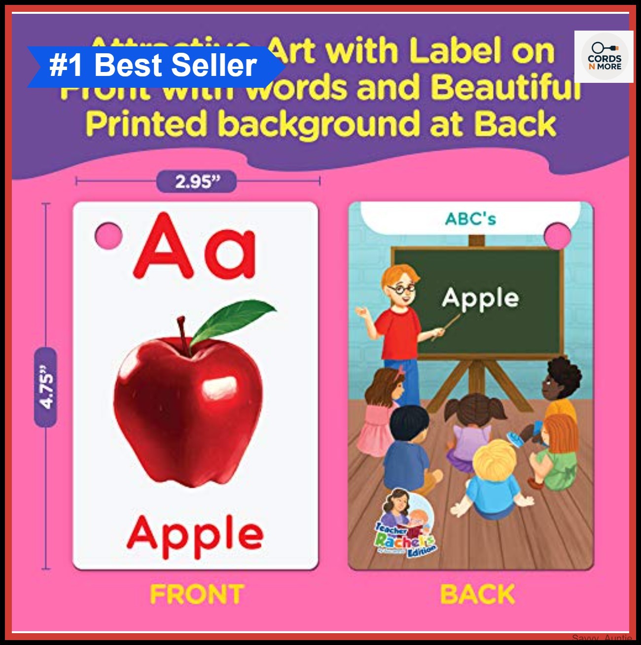 Flash Cards Set 184 Toddlers First Words Alphabet Colors Shapes Numbers