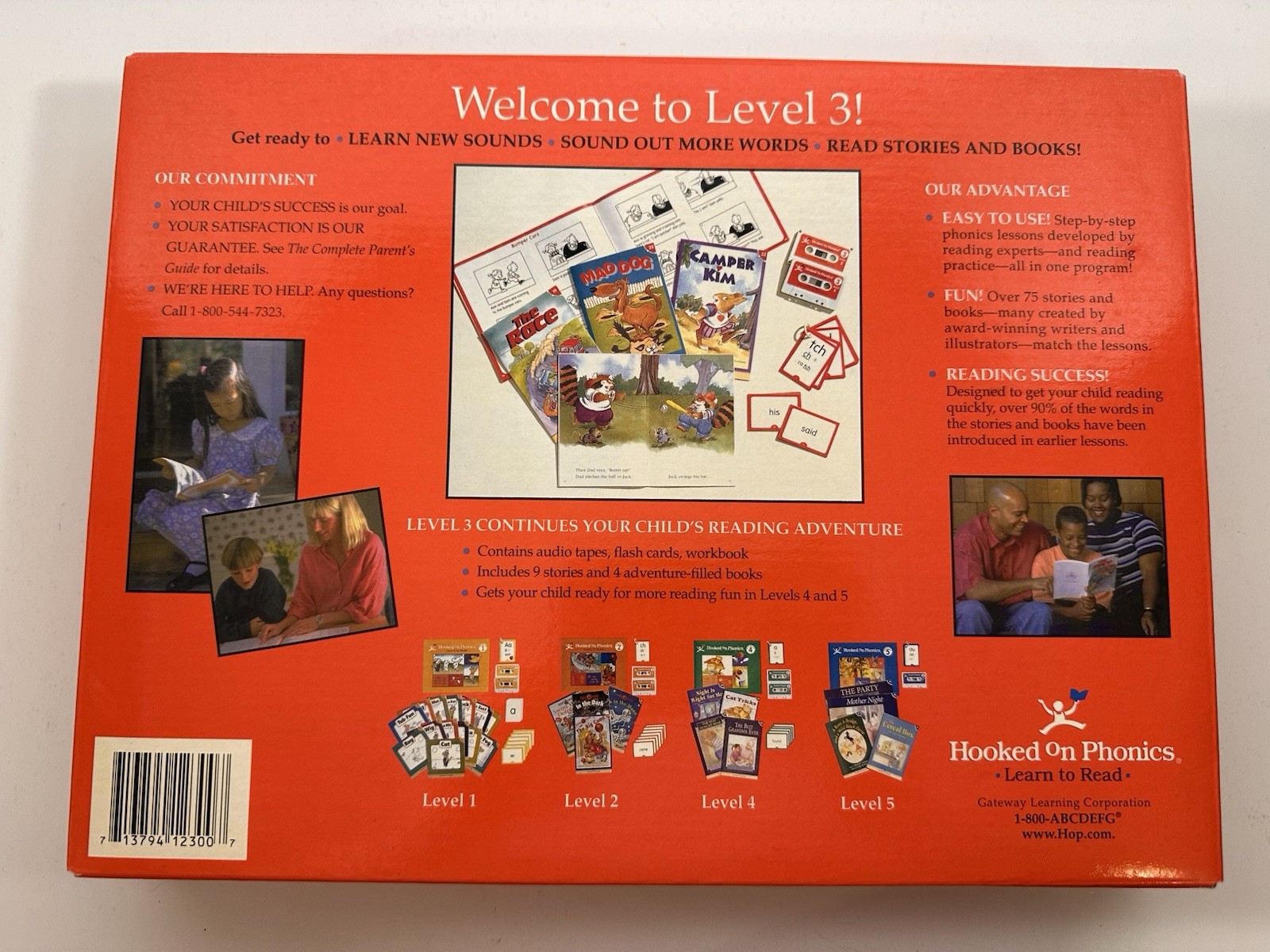 Hooked on Phonics (HOP) Learn to Read Level 3 Box Set with Workbook Open Box