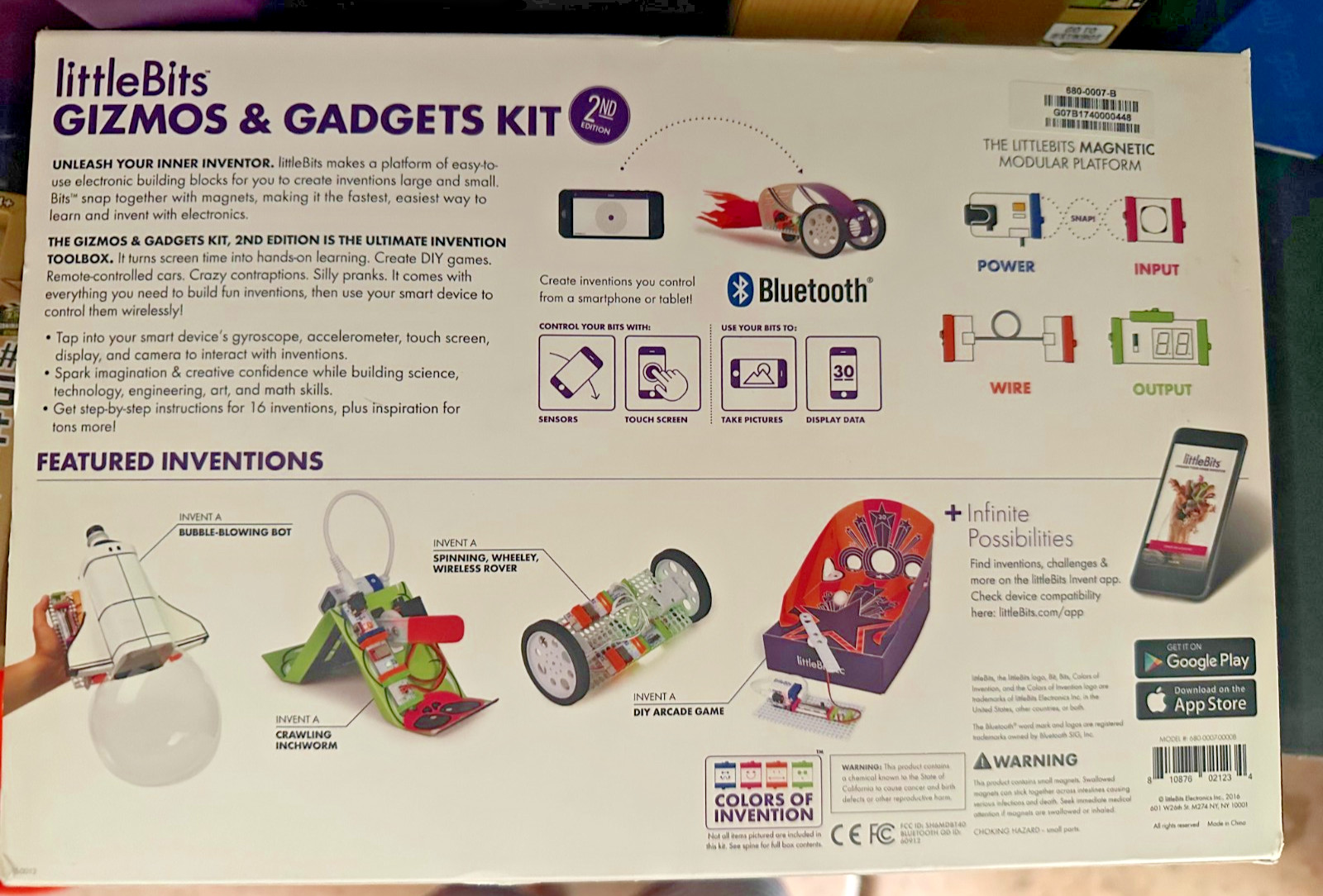 NEW Little Bits Gizmos & Gadgets Kit 2nd ed, STEM – Electronic Bitbot Makers Toy