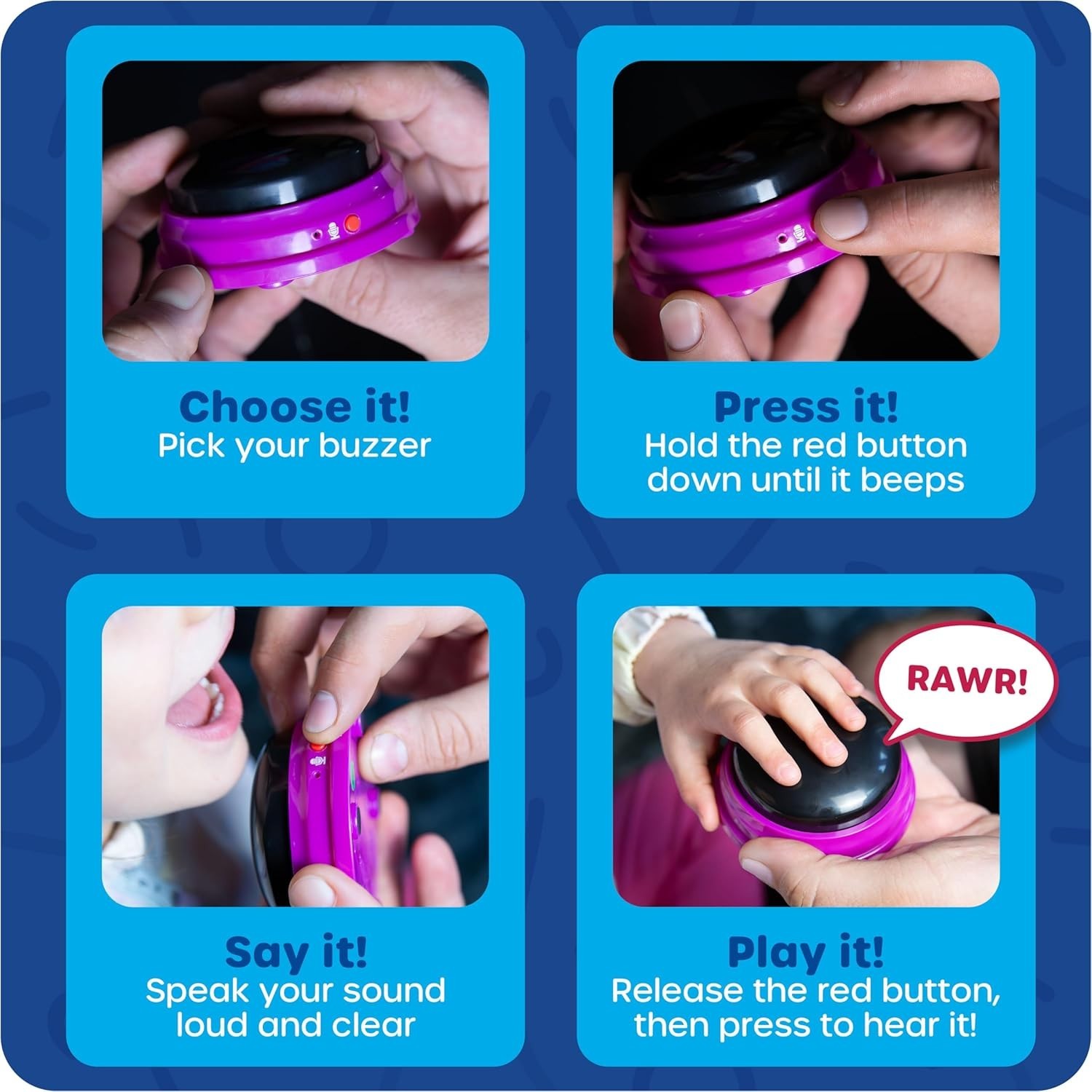 Interactive Sound Effect Buttons – Educational Toy Set of 4