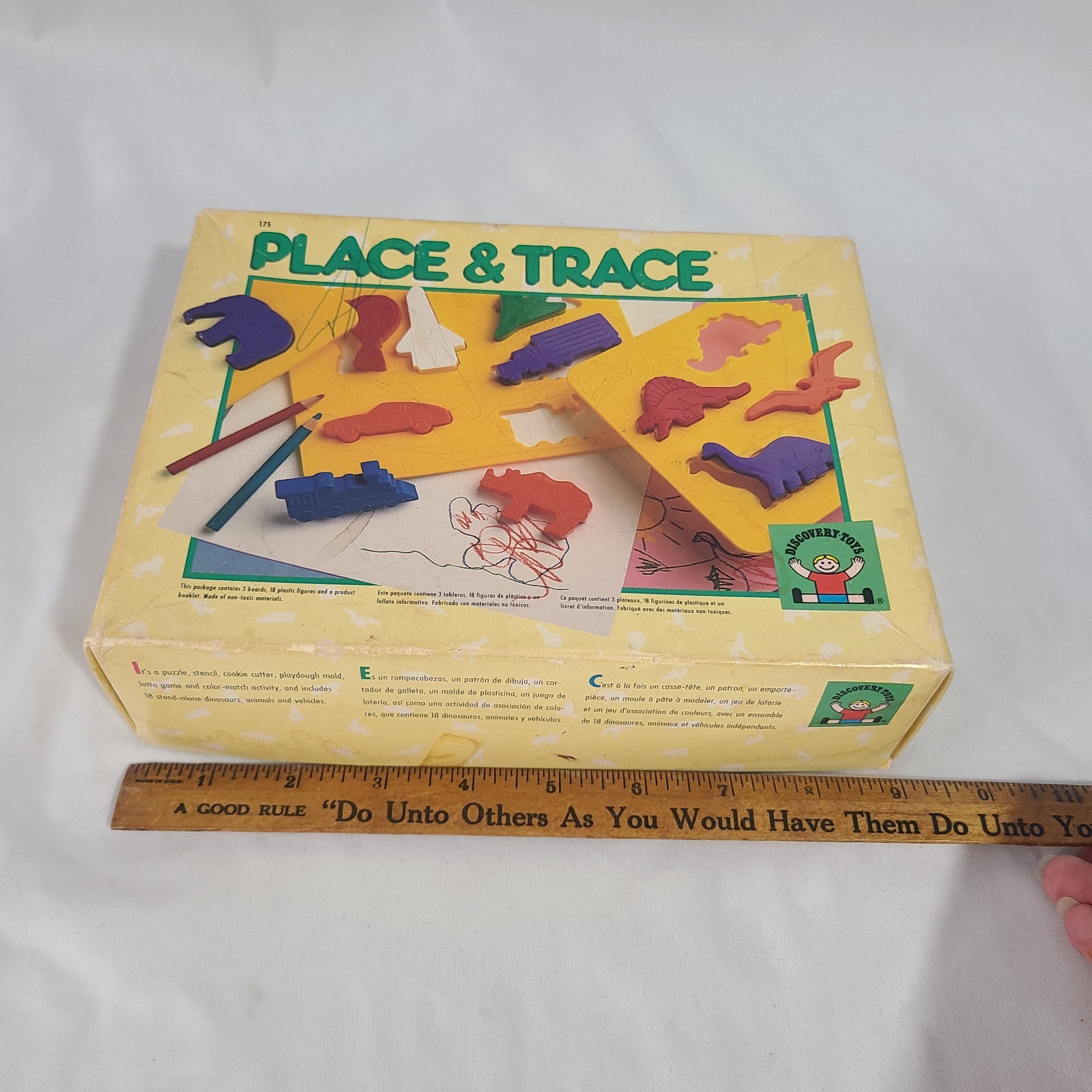 1990 Vintage Discovery Toys Place and Trace Puzzle Complete With Box Art Crafts