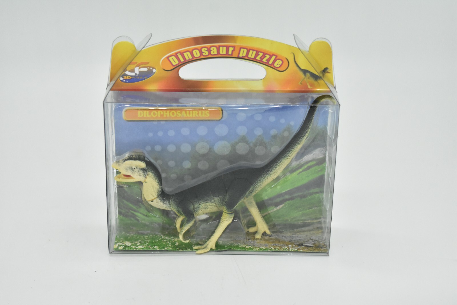 Dilophosaurus Dinosaur, 3D Puzzle Very Nice Plastic Replica 4 1/2″ long – F3036