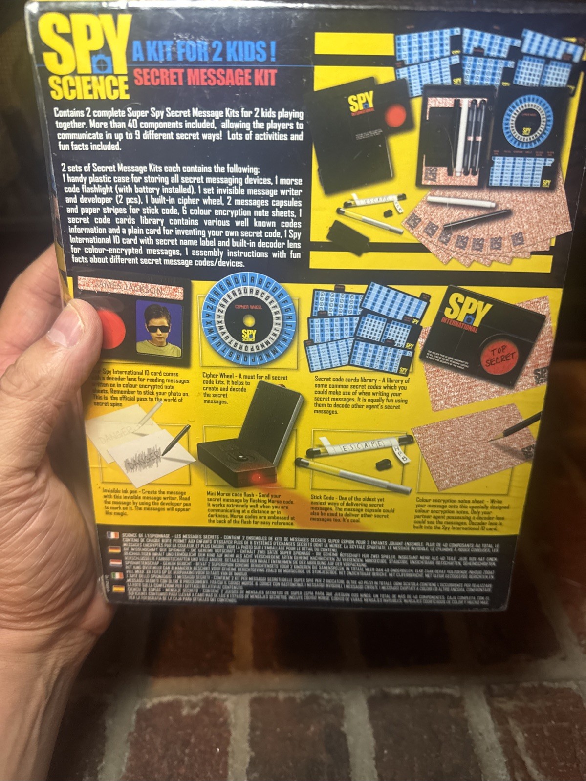 Spy Science Secret Spy Message Kit for 2 children playing together Code Decode