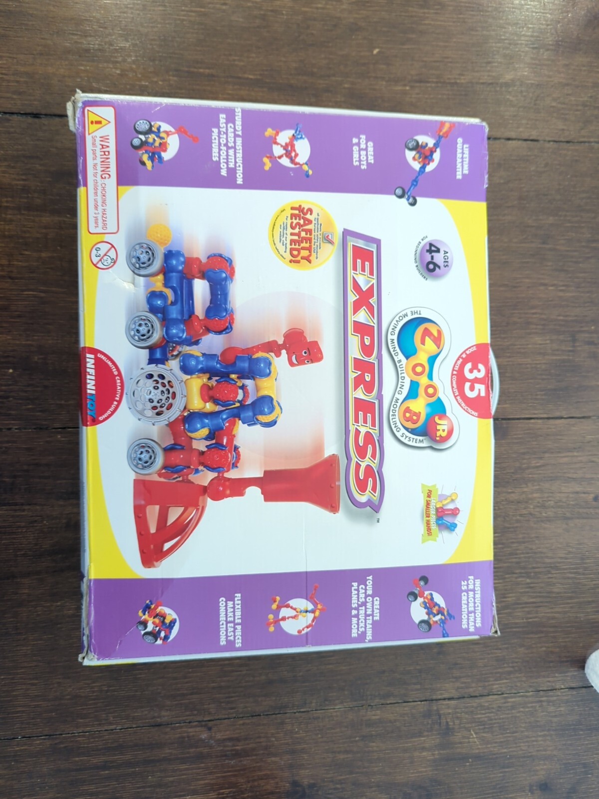 Infinitoy ZOOB Jr Express Train Set Buiding Modeling Toy