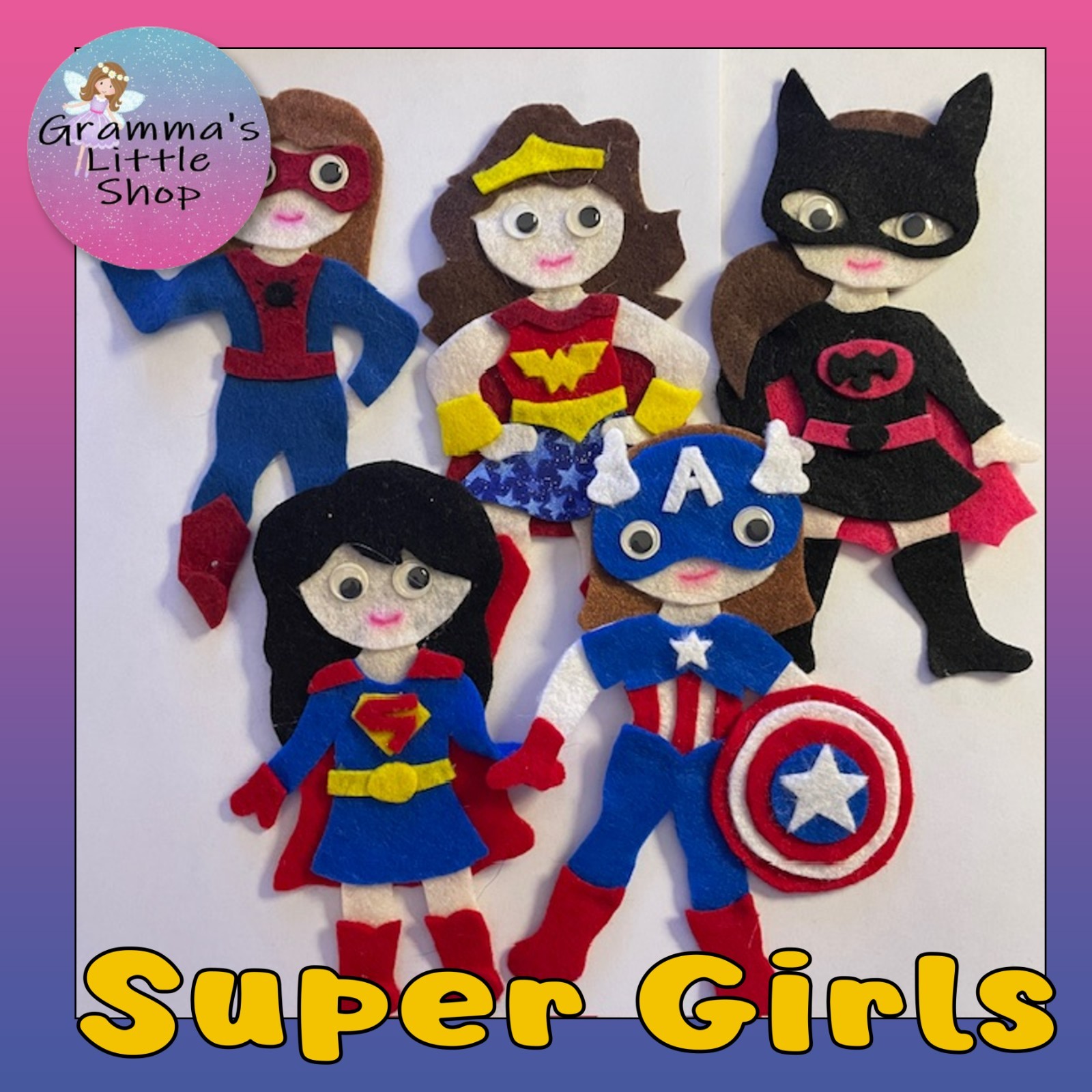 Super Girls – 5 Popular Handmade Characters for Felt Board Play