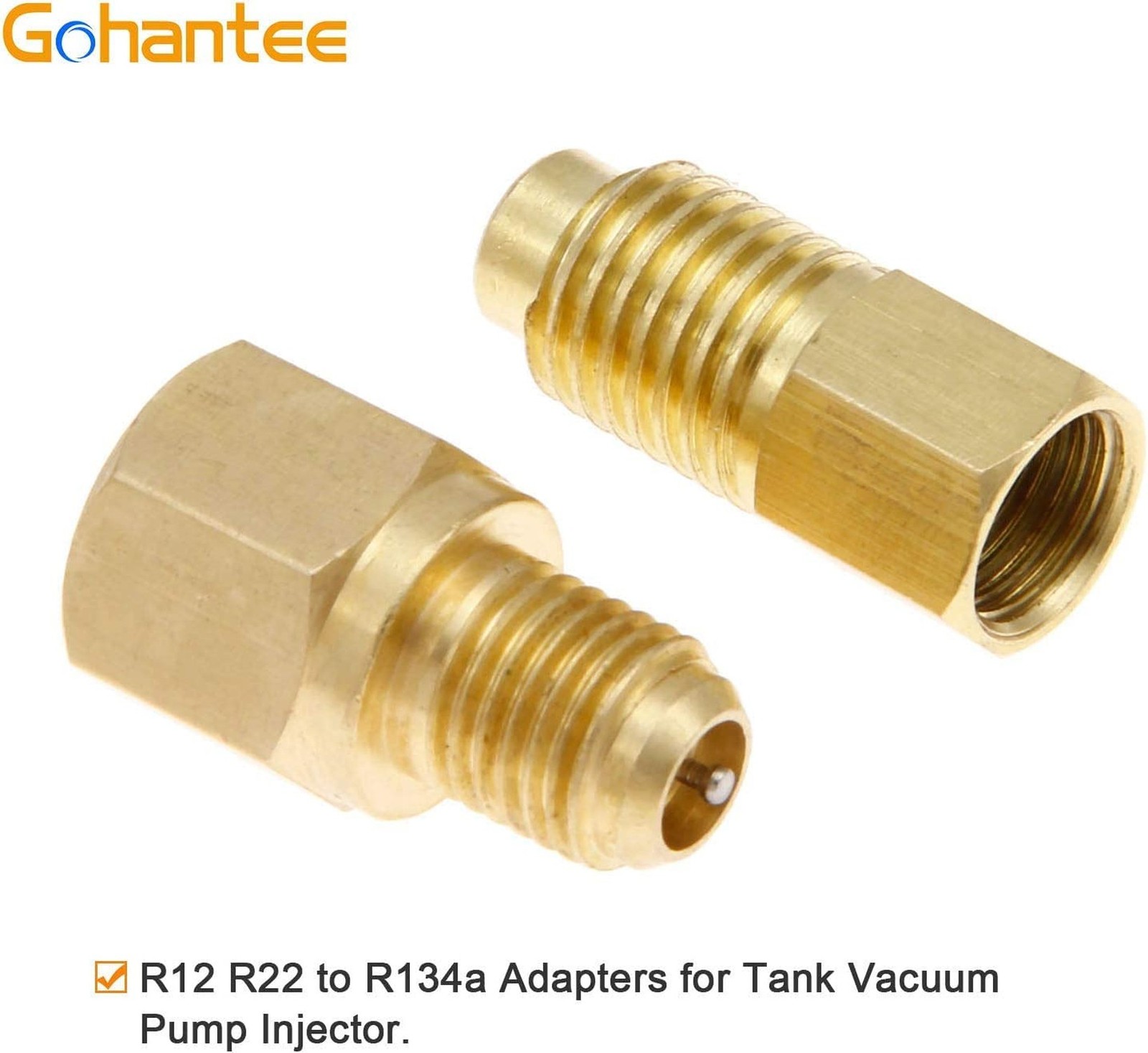 gohantee R12 R22 to R134a Adapters, R134A Refrigerant Tank/Vacuum Pump Port C…