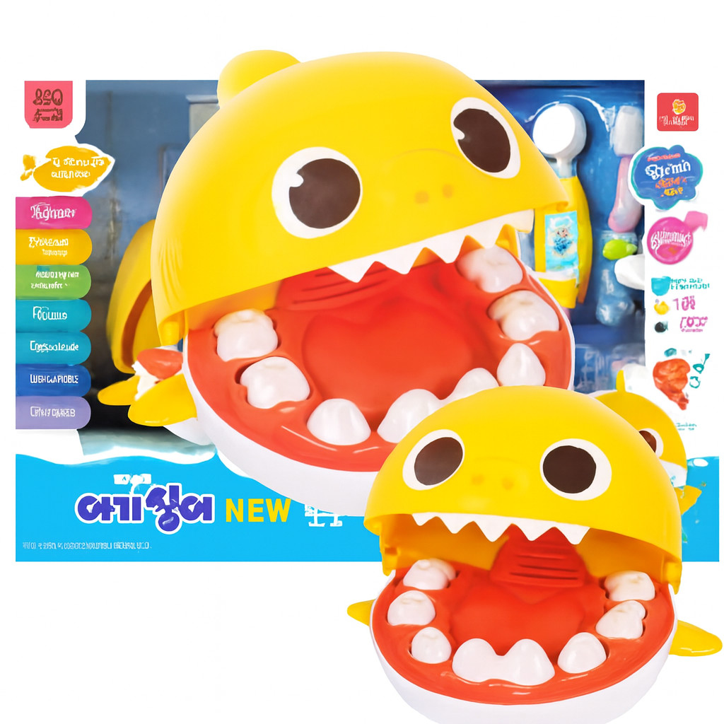 Pinkfong Baby Shark Kid Learning Brushing Teeth Oral Hygiene Toy Talking Singing