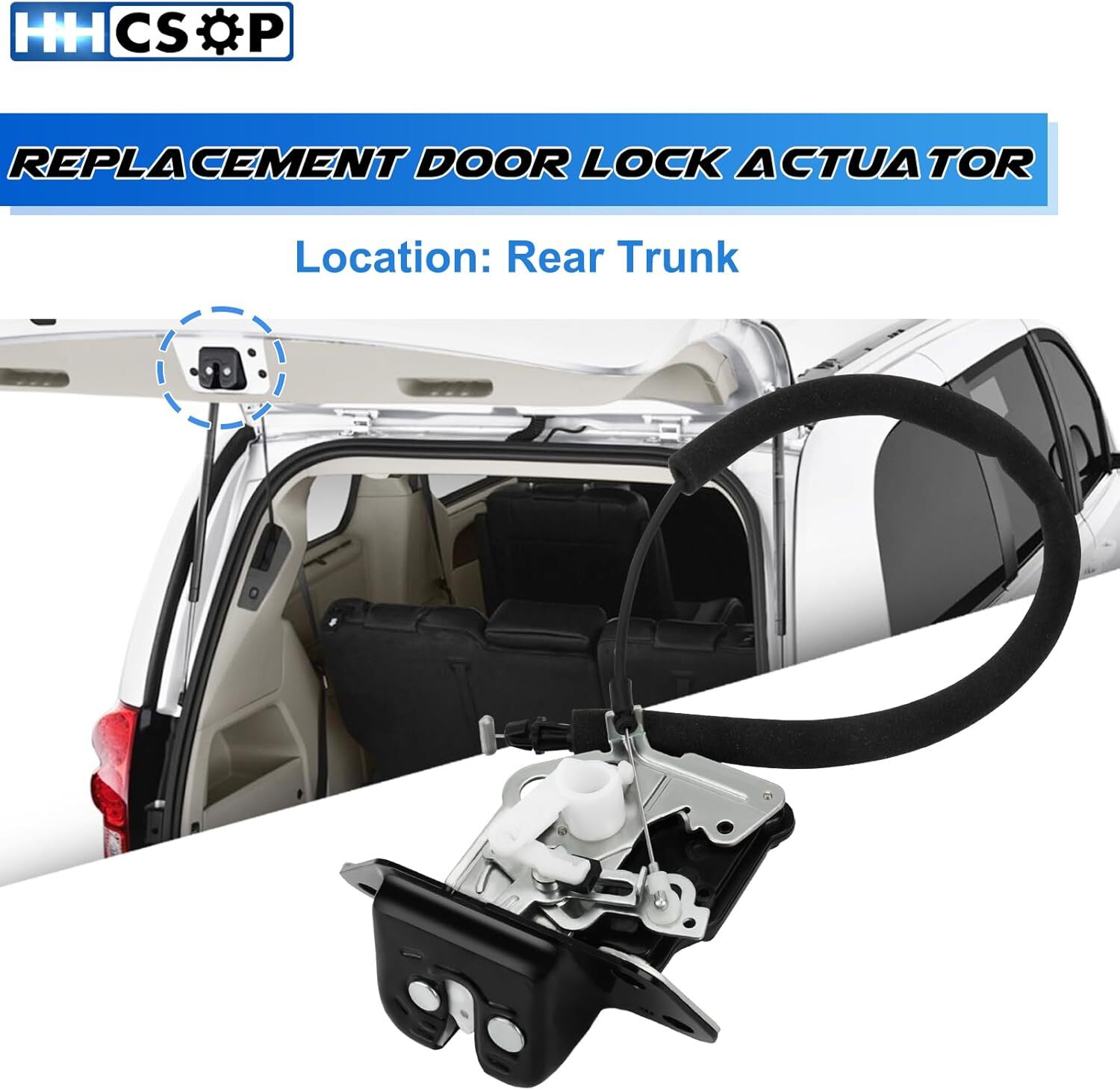 Tailgate Lock Actuator Rear Liftgate Latch Assembly Compatible with 2008-2016