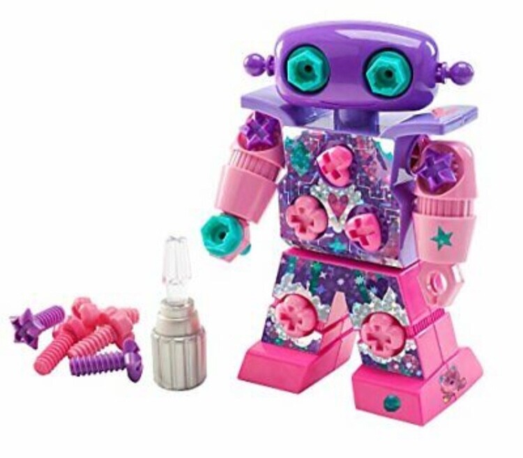 Design & Drill SparkleBot: Kid-Powered Intro to STEM for Pink/Purple