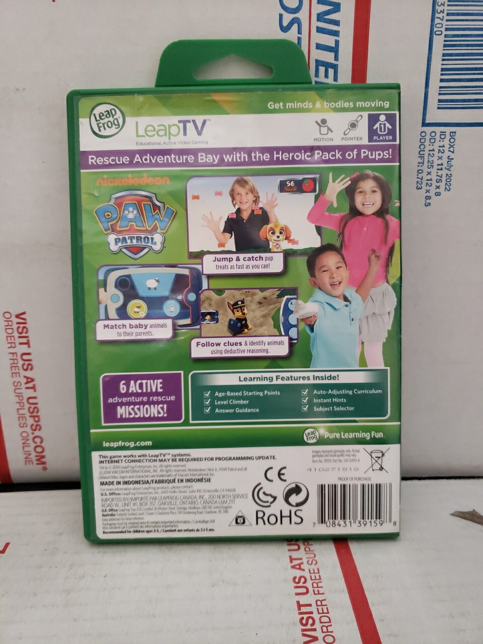 LeapFrog LeapTV PAW Patrol Educational, Active Video Game No Manual ~ Shelf62k