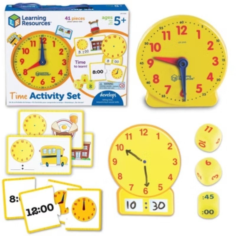 Time Activity Set, Teaching Time Activity, Kids Learning Clock