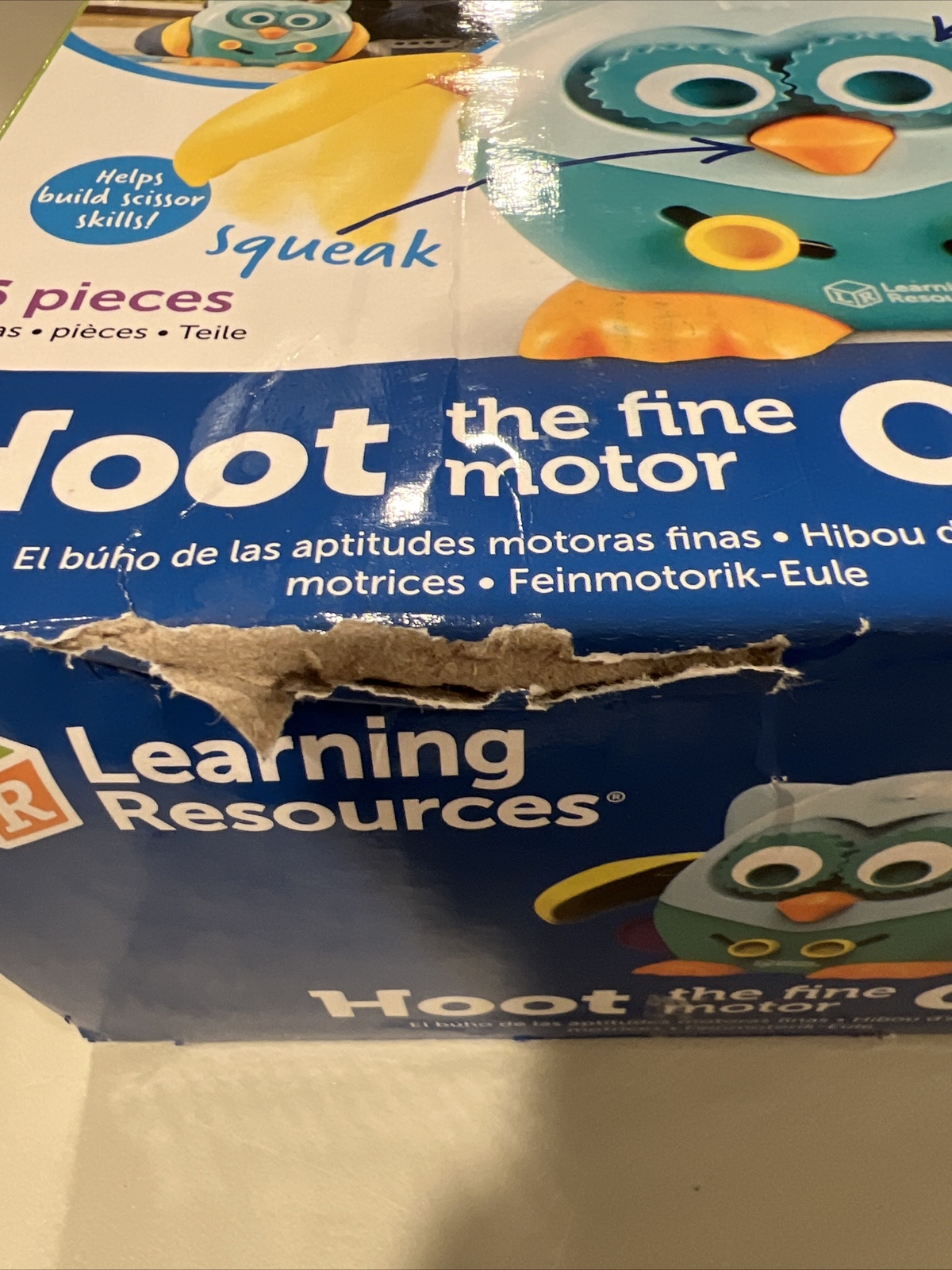 Learning Resources Hoot the Fine Motor Owl Assorted Colors 6 Pieces/Set (LER