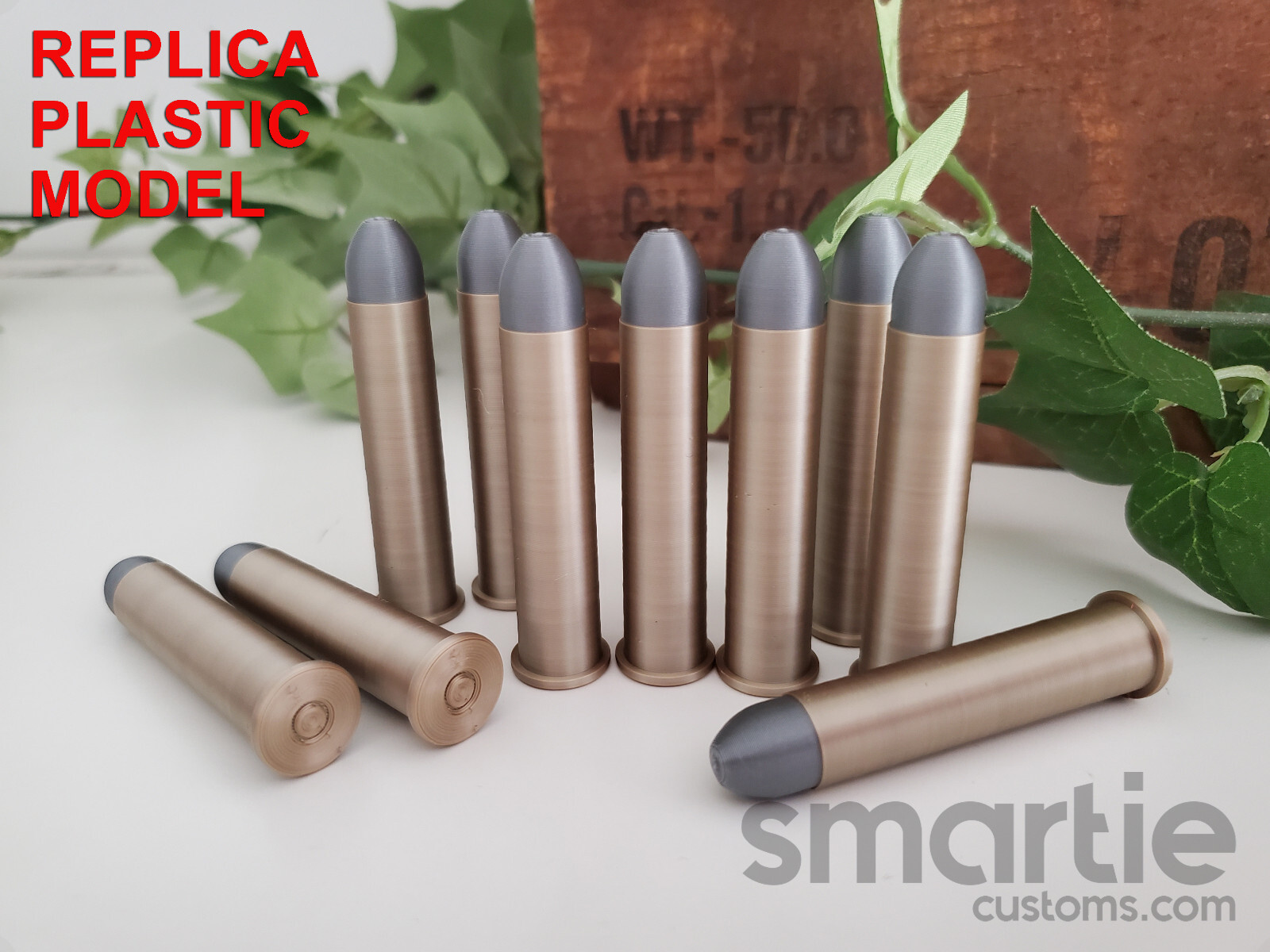 25 – DUMMY .45-70 Government Ammo Cartridges – Accurate Size Plastic Replica