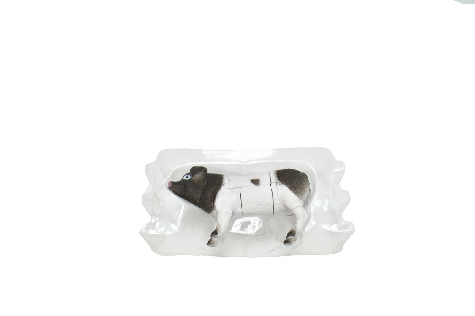 Pig, Black and White Realistic 3D Puzzle Toy Model Plastic Animal 3″ F3039