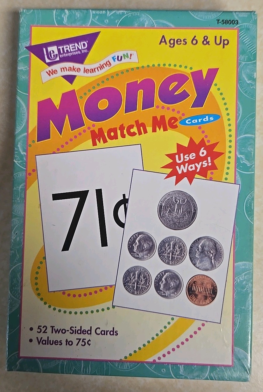 Flash Cards – Money Match Me – Set of 52 Cards – for Kids