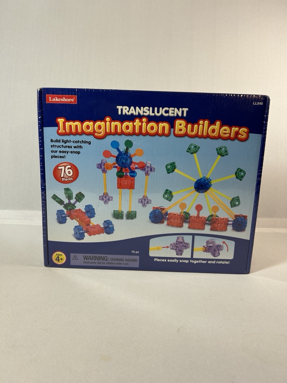 Lakeshore Translucent Imagination Builders 76-Piece Construction Set Ages 4+ New