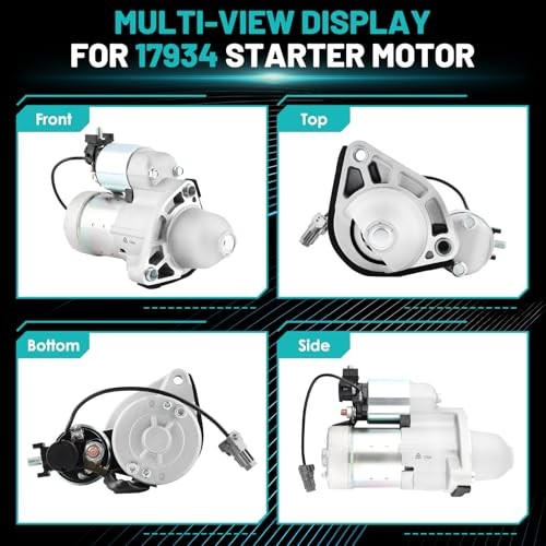 17934 Starter Motor Fit for Nissan 370Z 2009-2019, for Infiniti EX37 FX37 G25