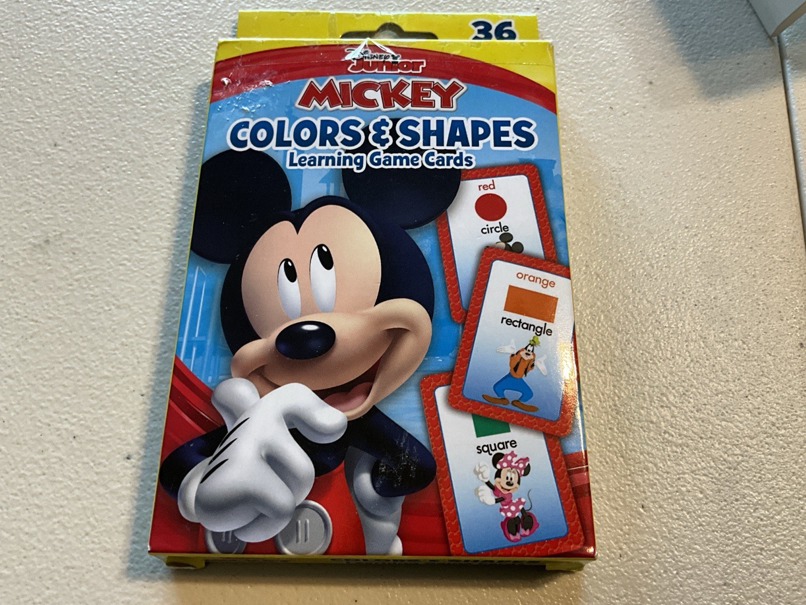 Bendon Disney Mickey Mouse Flash Cards – 36 Cards – New – Colors & Shapes