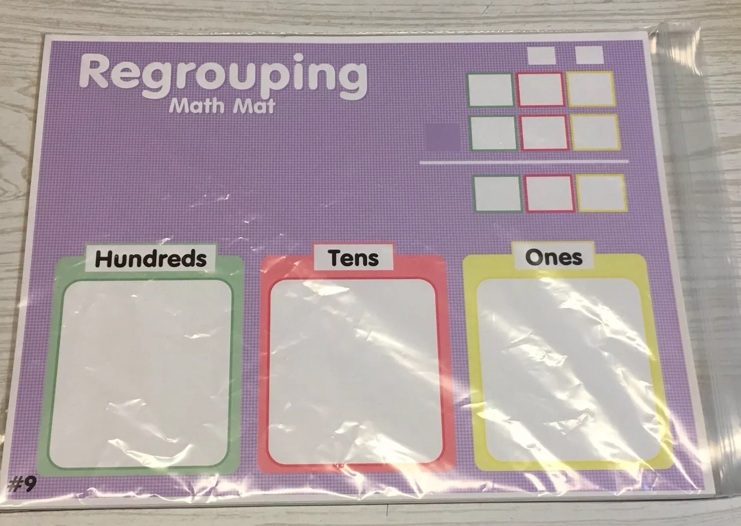 Classroom Set of 10 – Laminated Math Work Mats – Dry Erase #09