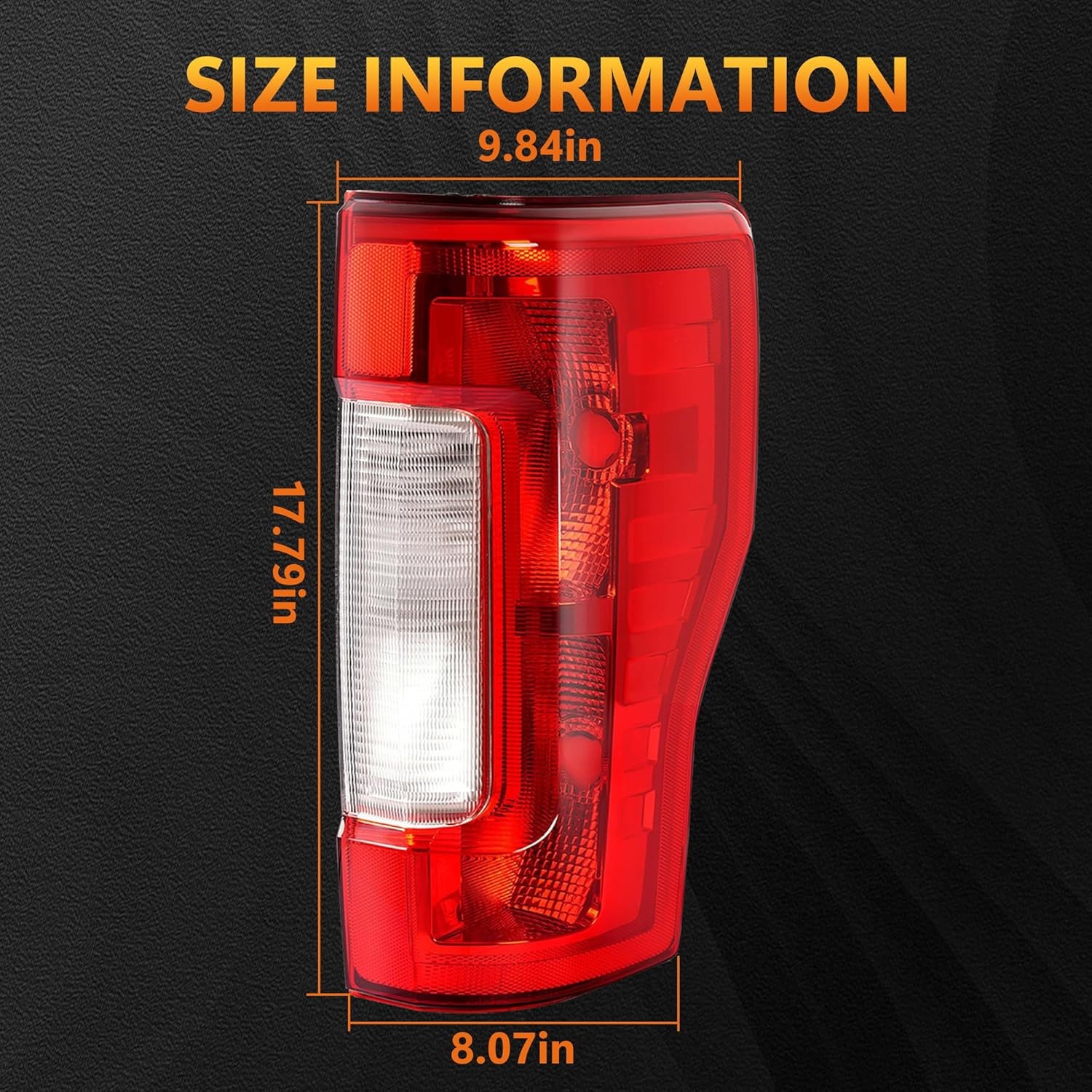 Tail Light Compatible With 2017-2019 Ford F-250 F-350 Super Duty Right Passenger