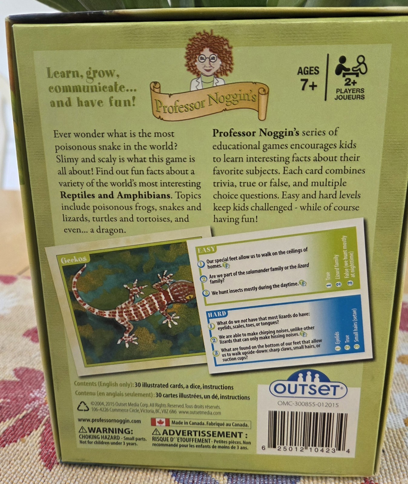 Professor Noggins Reptiles and Amphibians Card Game #13