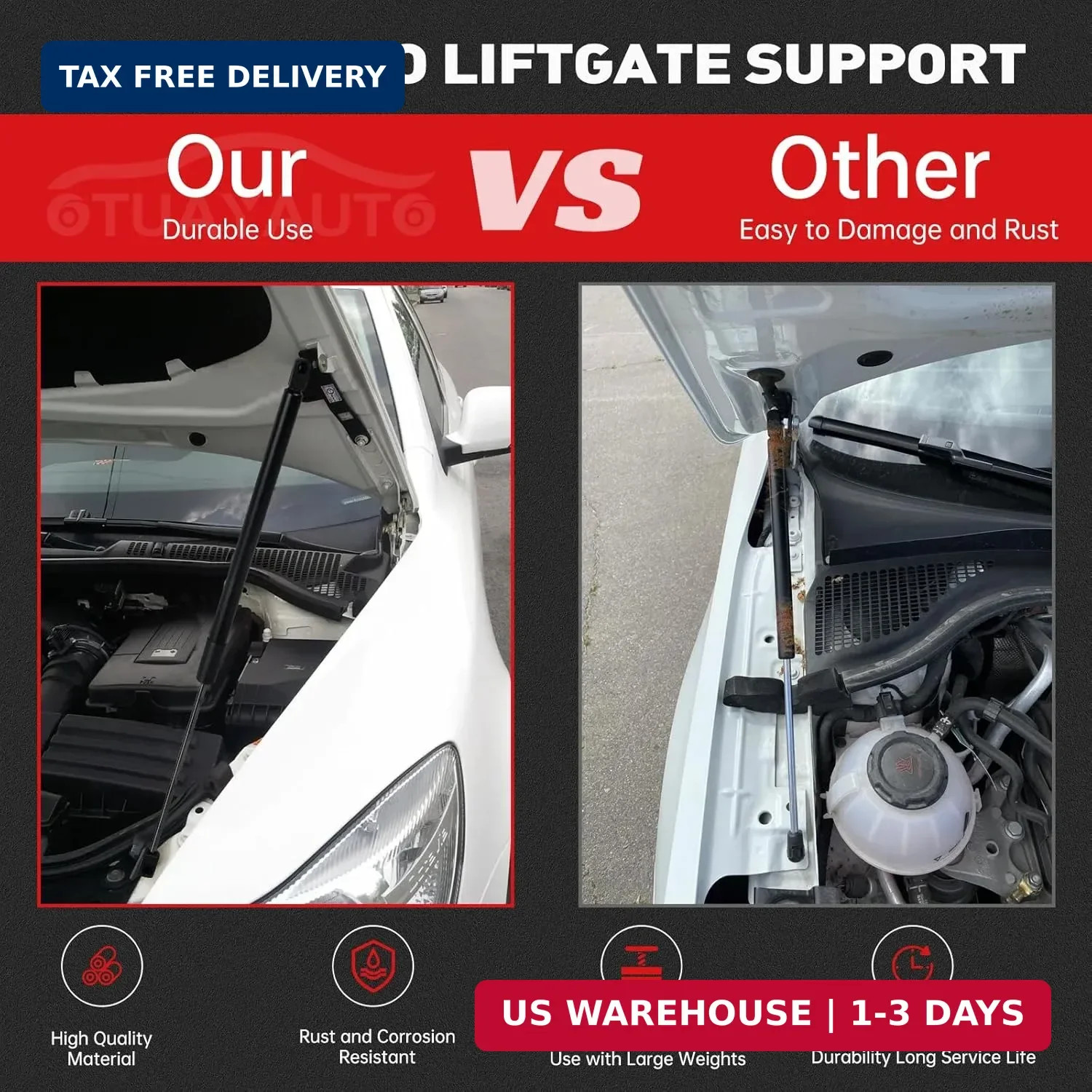 OTUAYAUTO Rear Hatch Struts – Replacement for 1996-2002 Toyota 4Runner Rear lift