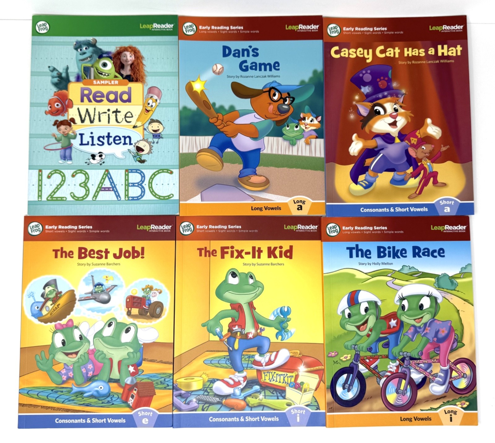 Leap Frog LeapReader Paperback books – Disney Short Long Vowels Book – U PICK 1