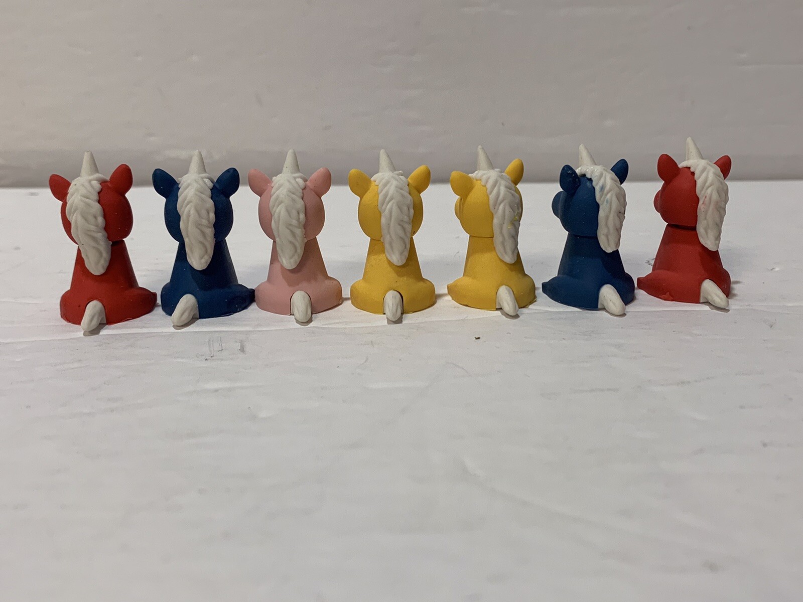 IWAKO Eraser Japanese Puzzle Colorz Unicorn 7 Erasers pink yellow blue red