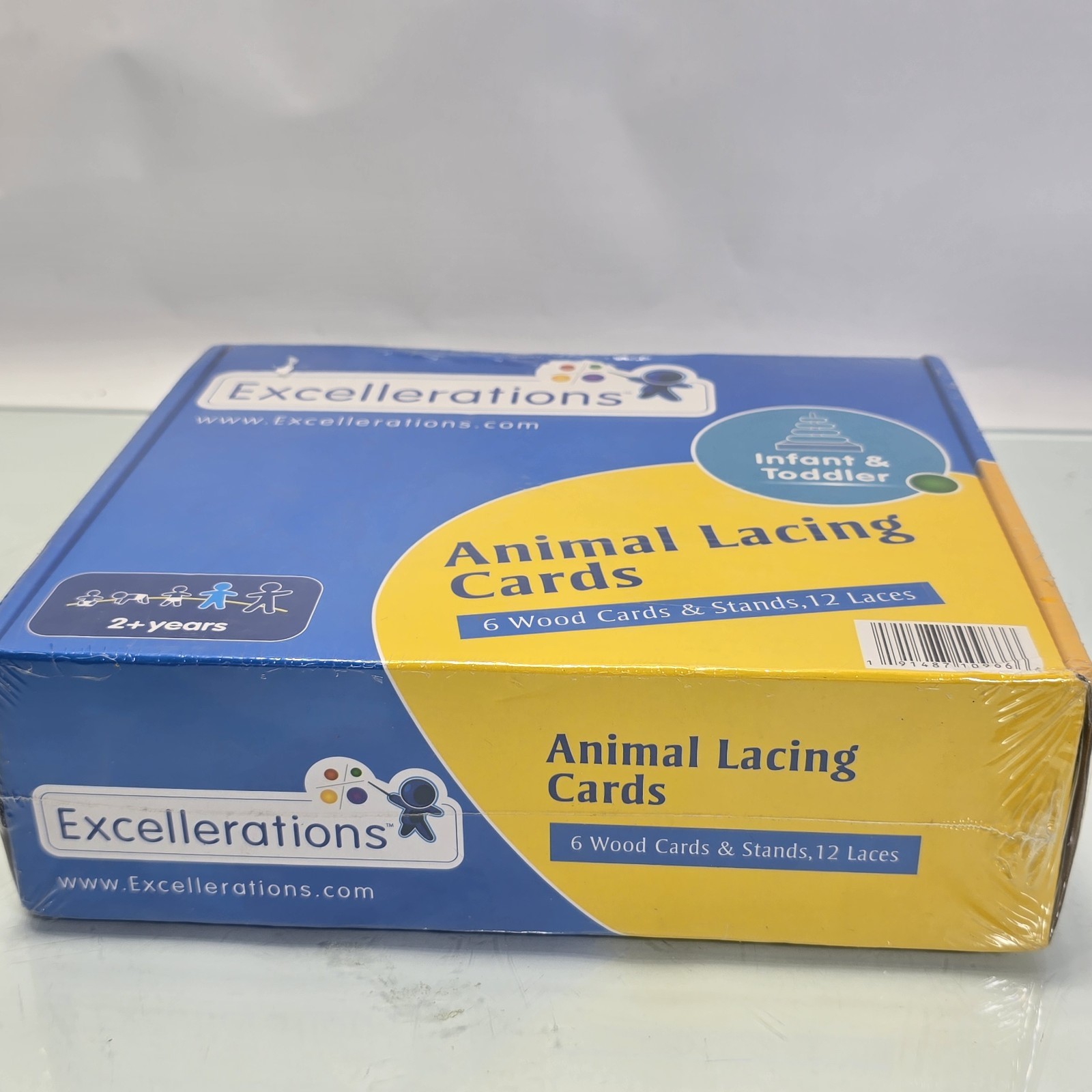 New Sealed Excellerations Animal Lacing Cards Wooden Fine Motor Learning Toy Set