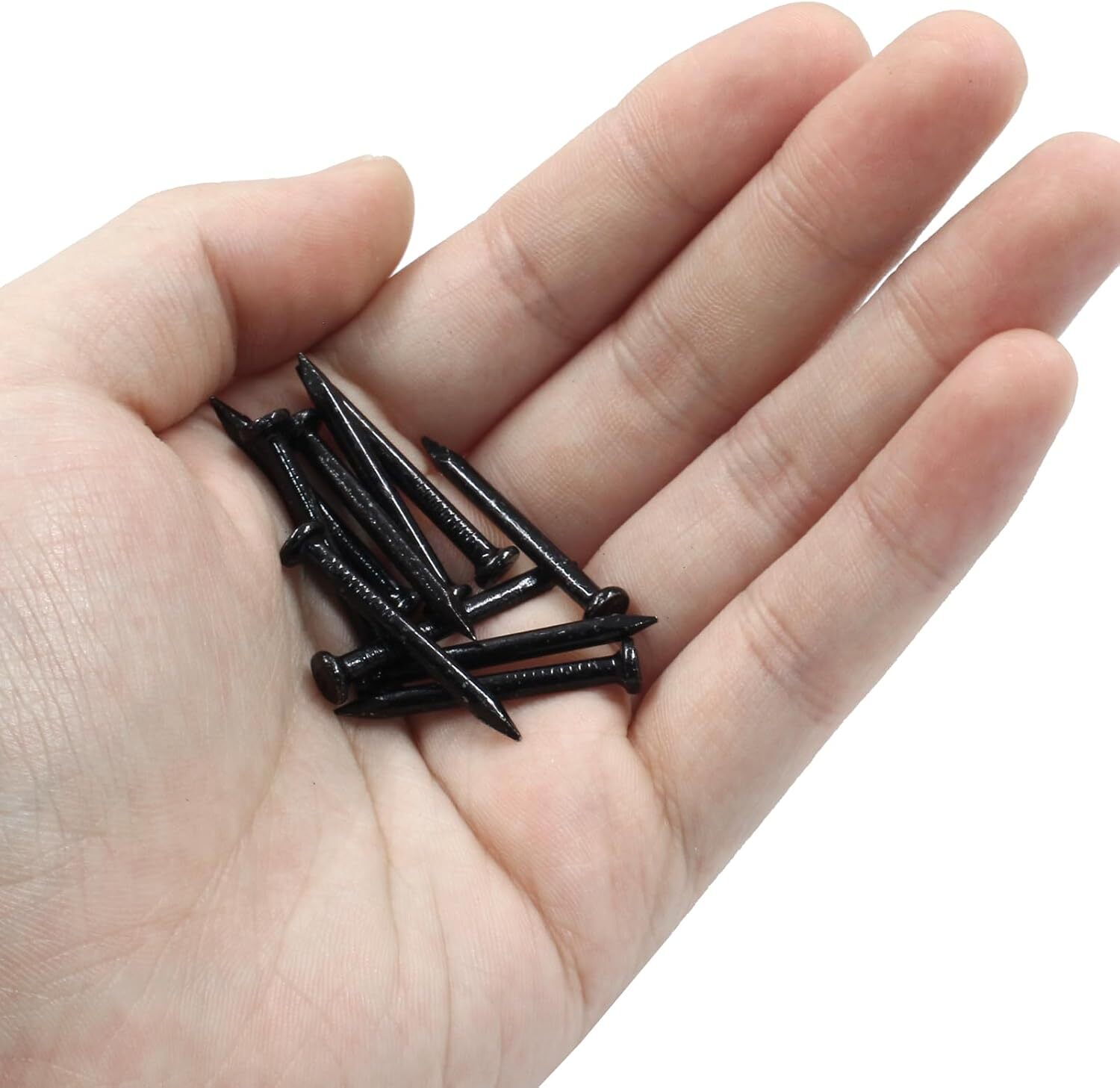 Hordion 100pcs Hardware Nails 1.2 inch, Carbon Steel Point Tip Cement Nails
