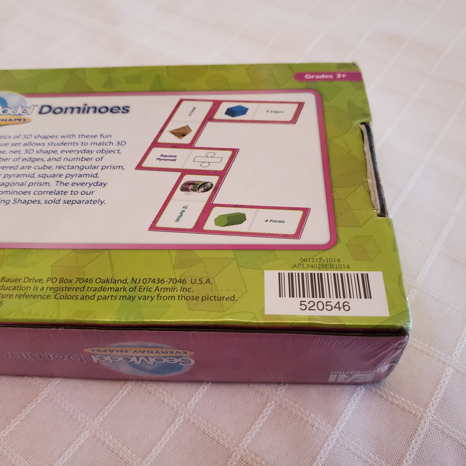 NEW Educational Eai Geomodel Dominoes School Learn Class 2014 3d Shapes Child