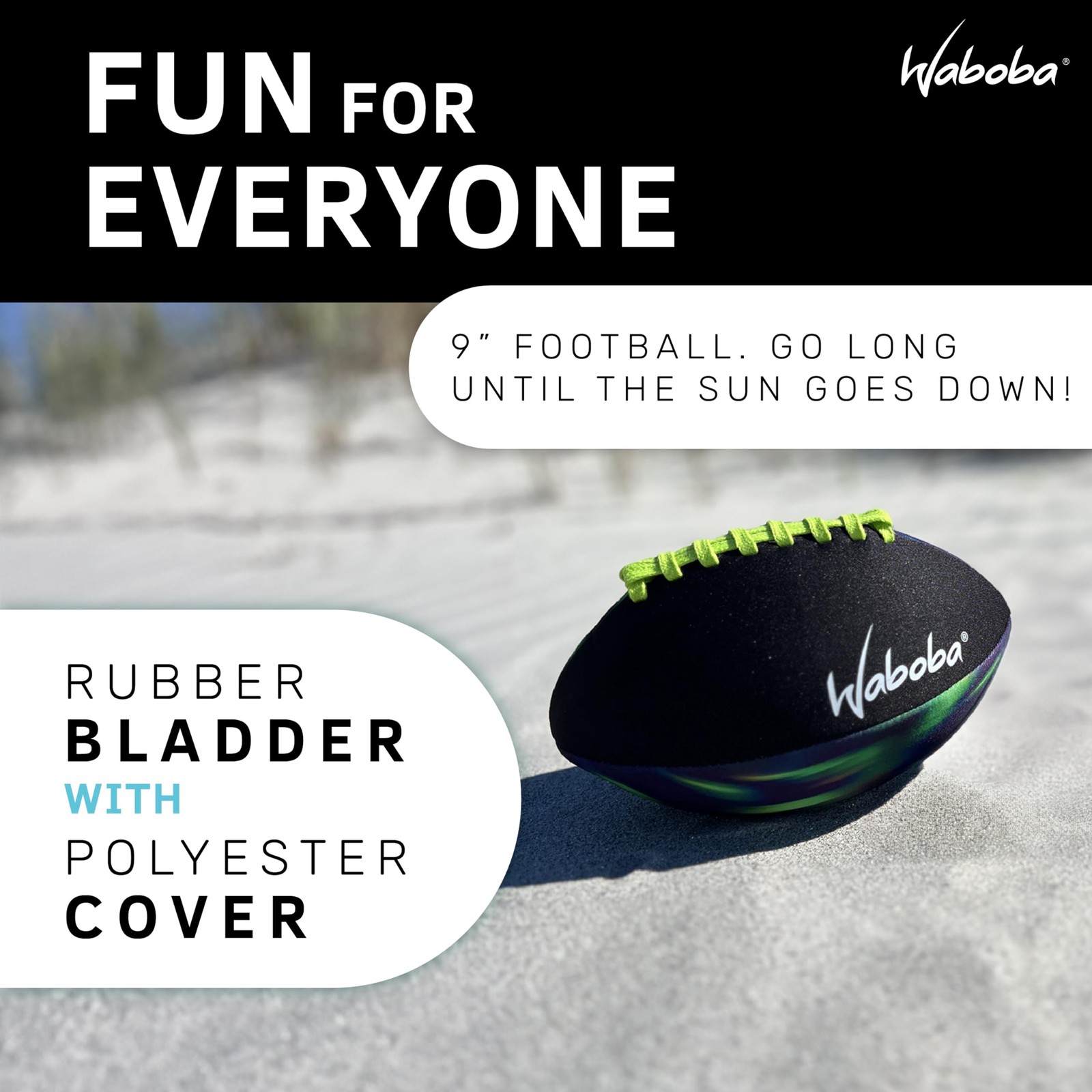 Waboba Sport Beach Pack – Includes 9 Inch Water Football, Medium, Green