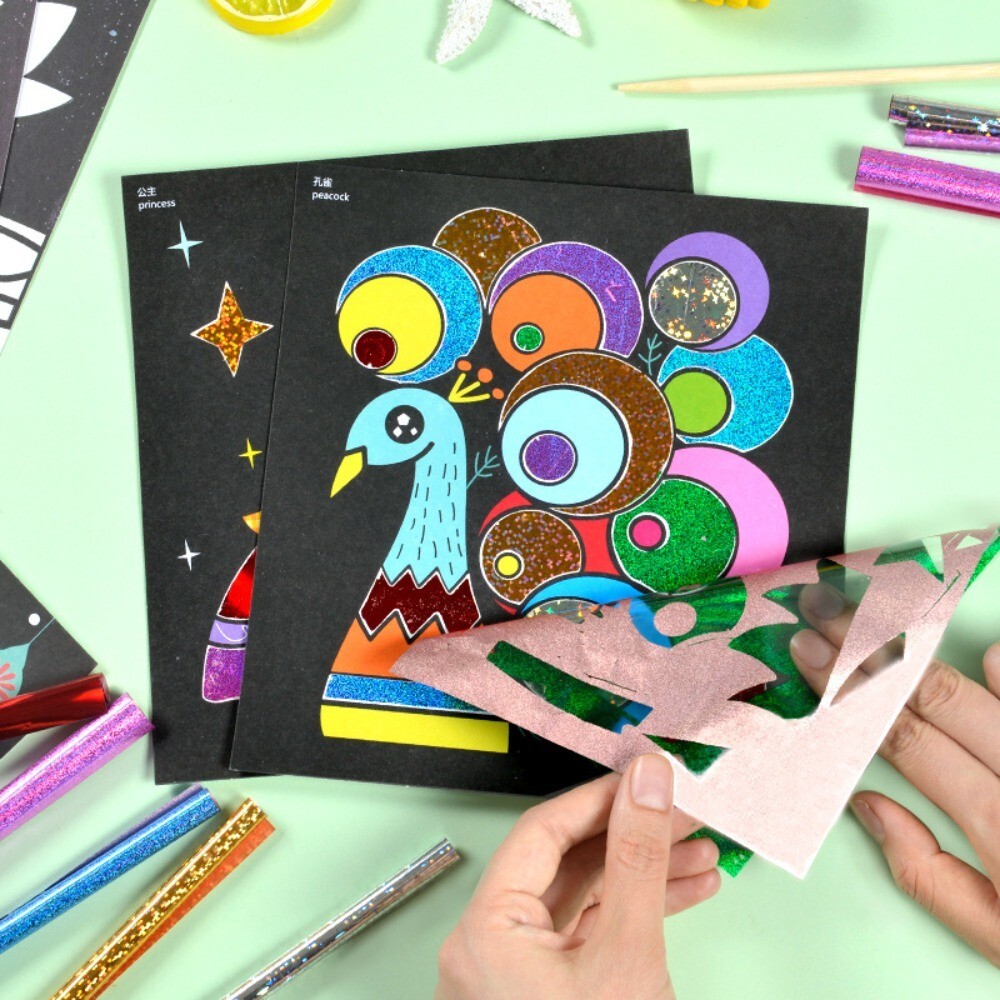 DIY Cartoon Magic Transfer Painting Crafts for Kids Arts and Crafts Toys Childre