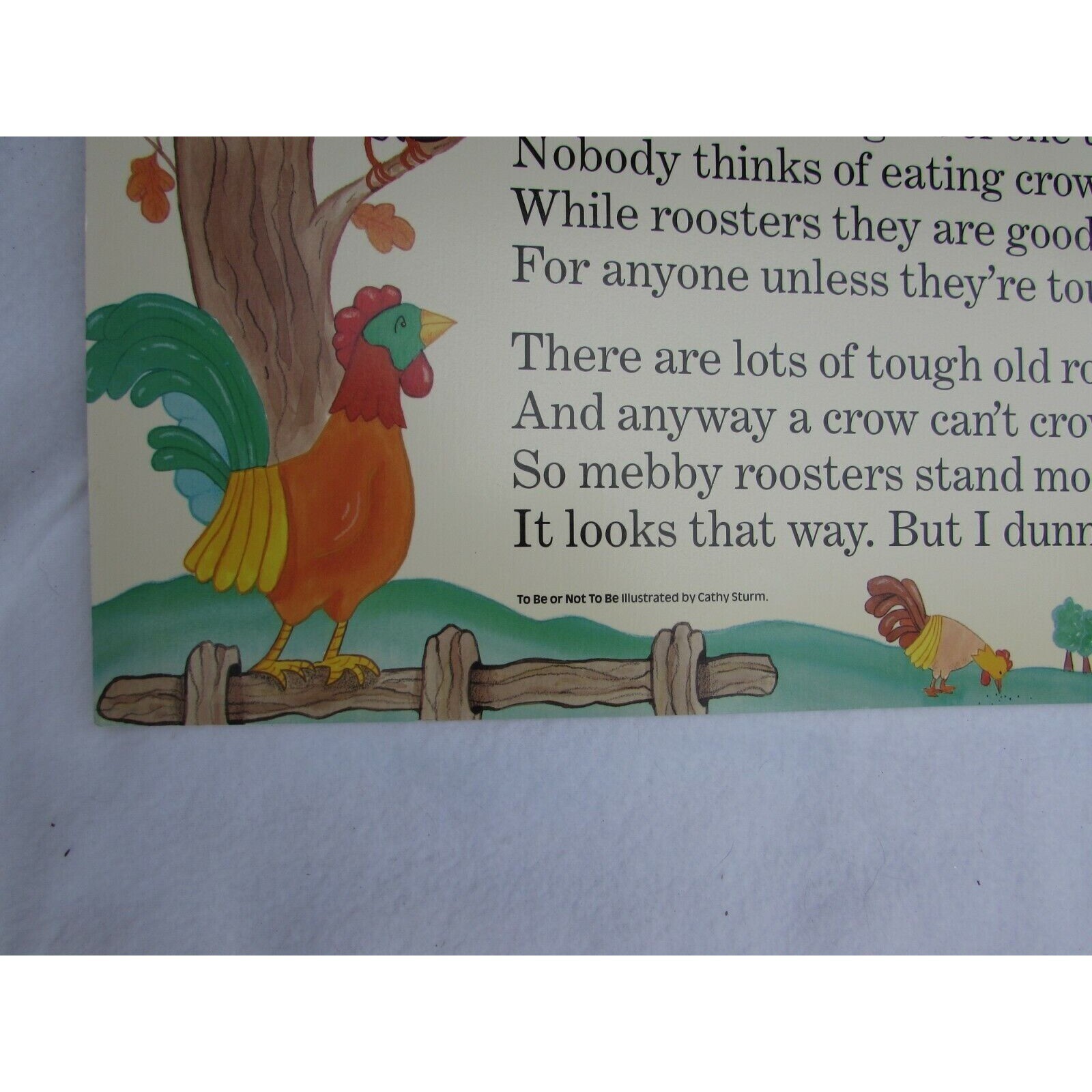 To Be or Not School Poster Anonymous 30263 Poetry VNTG