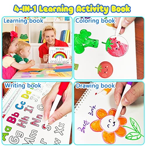 Huijing Montessori Preschool Learning Activities Busy Book – Workbook White