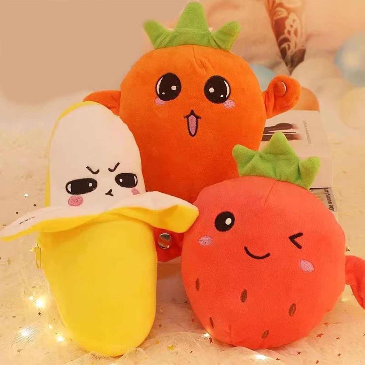 Interactive Musical Toy Fruit Sensing Beat Piano Ragdoll Musical Doll