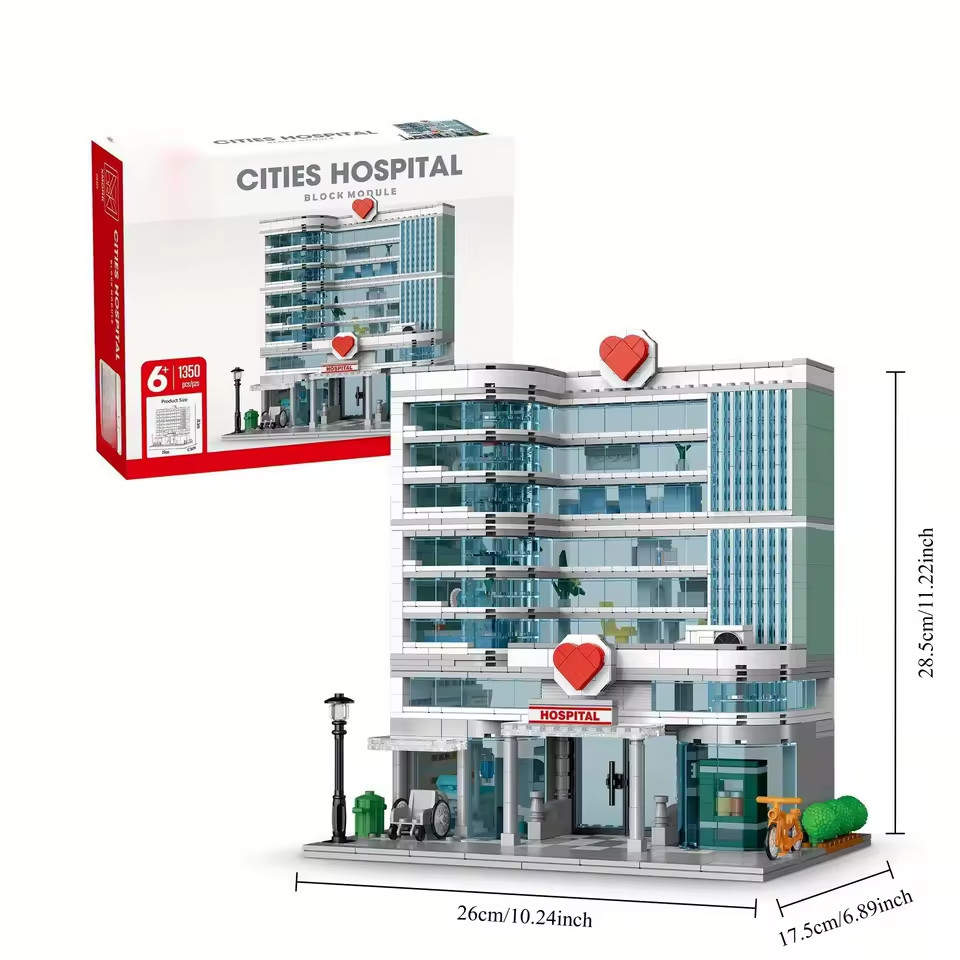 Hospital Building Blocks, DIY Educational Toys, Colletable Building Toy