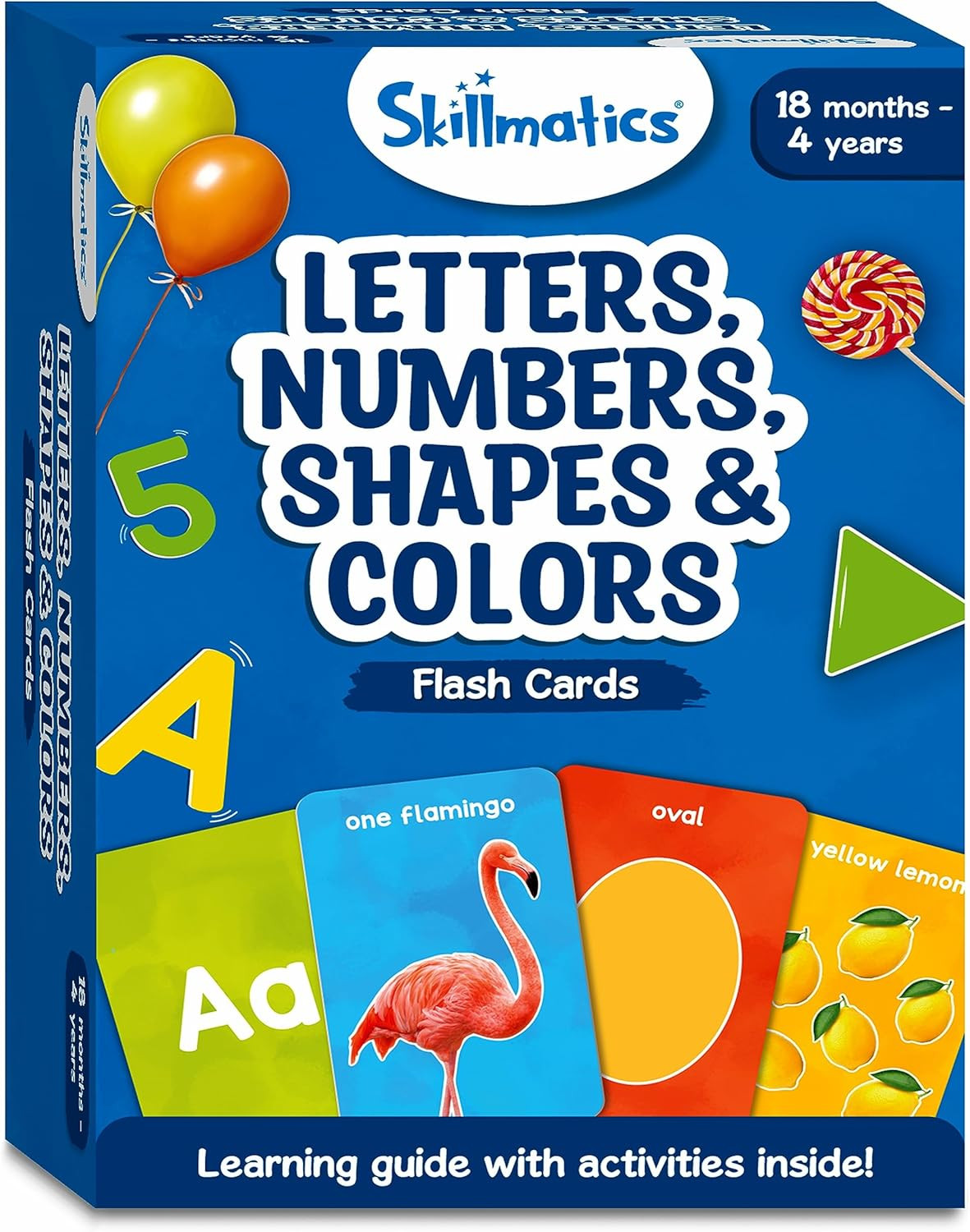 Skillmatics Thick Flash Cards for Toddlers – Letters, Numbers, Shapes & Colors