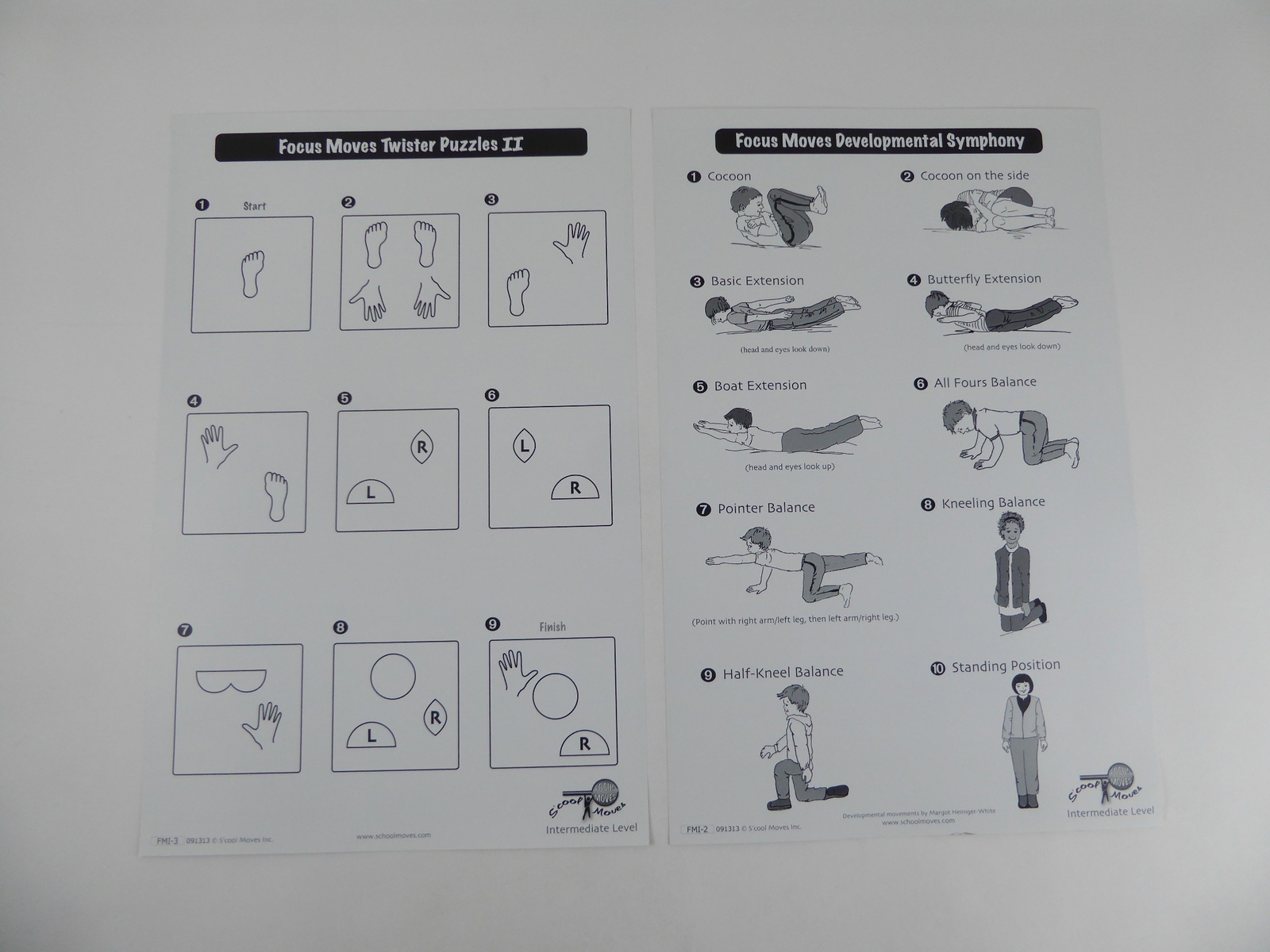 School Moves Focus Moves 11×15 Poster Picture Cards S’cool Lot of 10