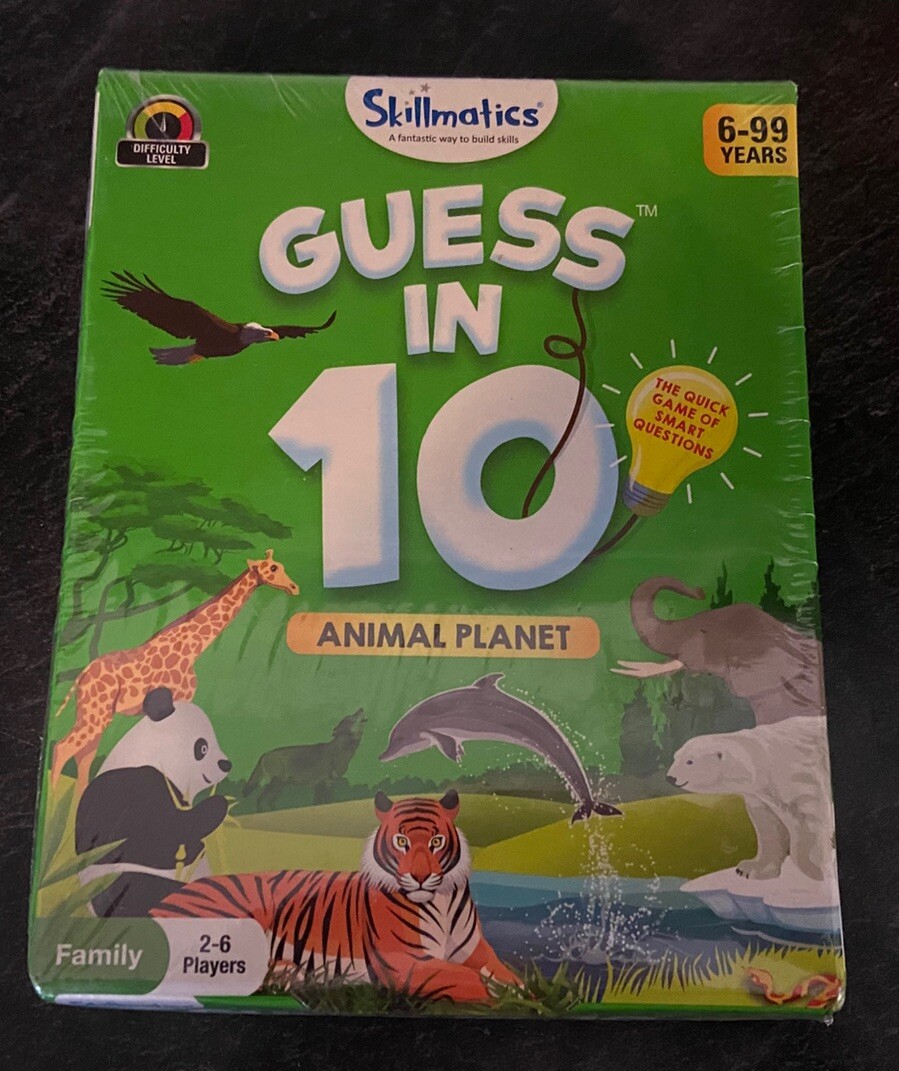 Skillmatics Guess in 10 Animal Planet Card Game | New Sealed