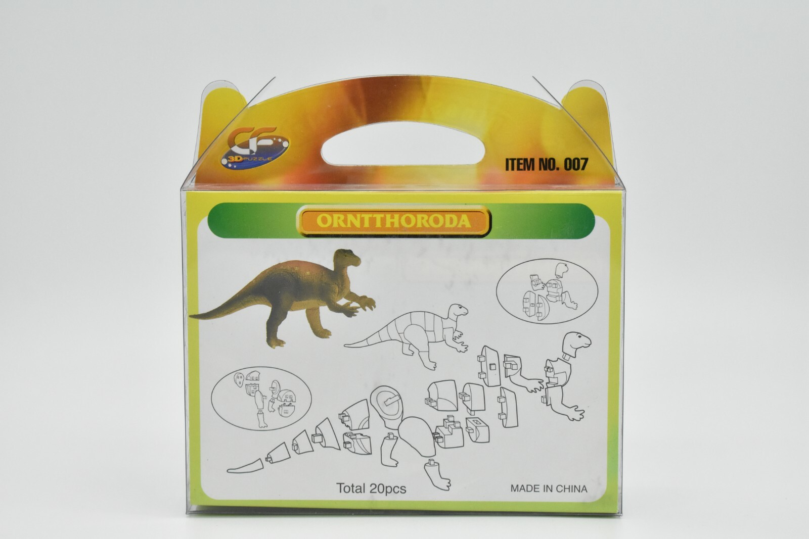 Ornithopoda Duck Bill Dinosaur, 3D Puzzle Plastic Toy 4 1/2″ long – F3035