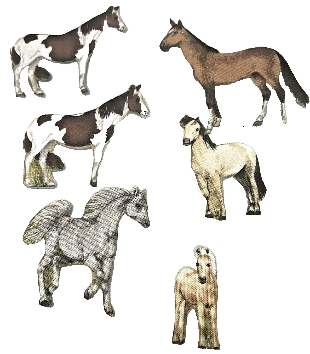 Horse Pony Felt Flannel Pellon Pieces For Storyboard Education Lot Of 6