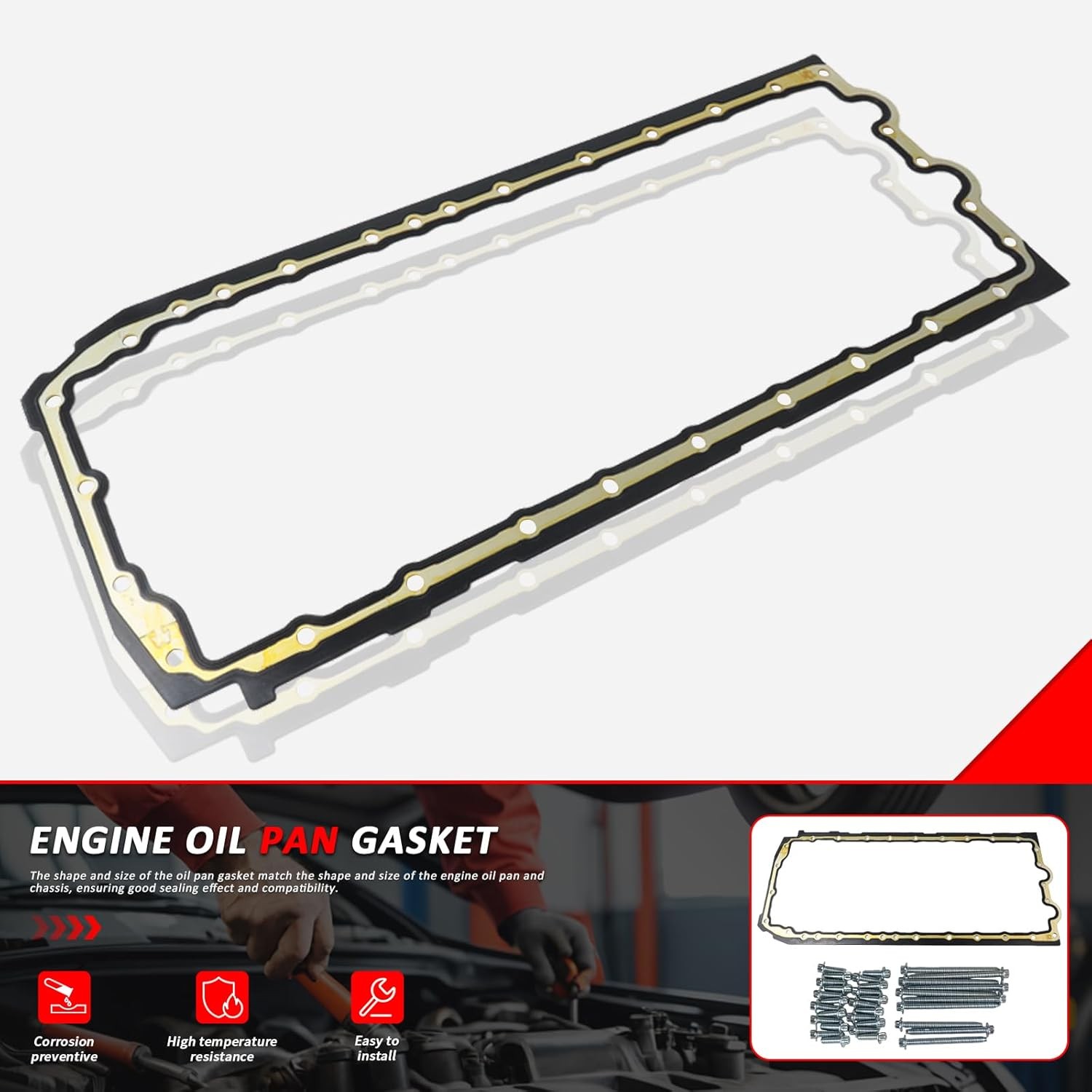 11137600482 Oil Pan Gasket for BMW M135i M235i M2 335i 435i 535i 640i 730Li