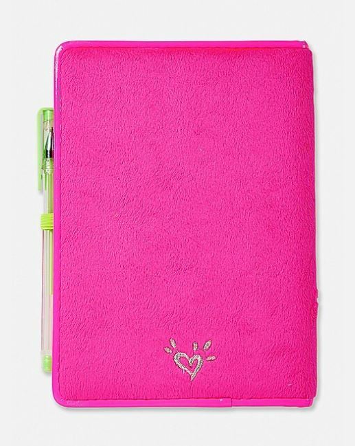 Justice Girls Sequin Neon Flip Sequins Diary Journal Writing Notebook Initial