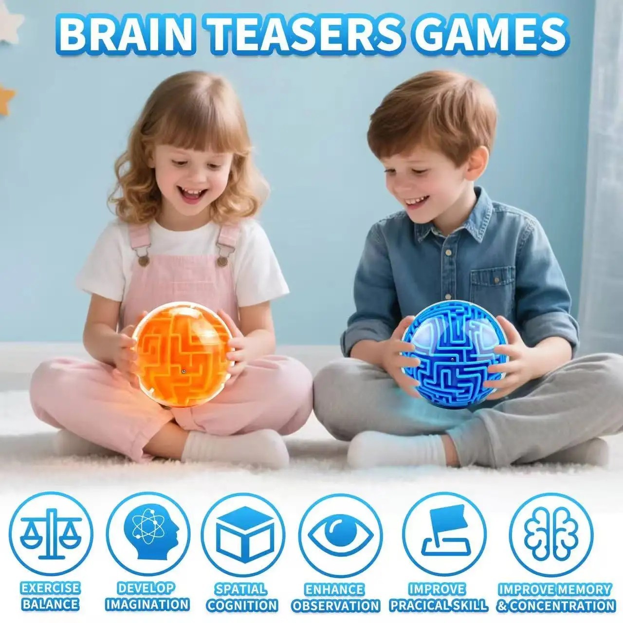 Puzzle Maze Cube,Large Labyrinth 3D Puzzle Maze Cube,Engaging Brain Teaser Toy*