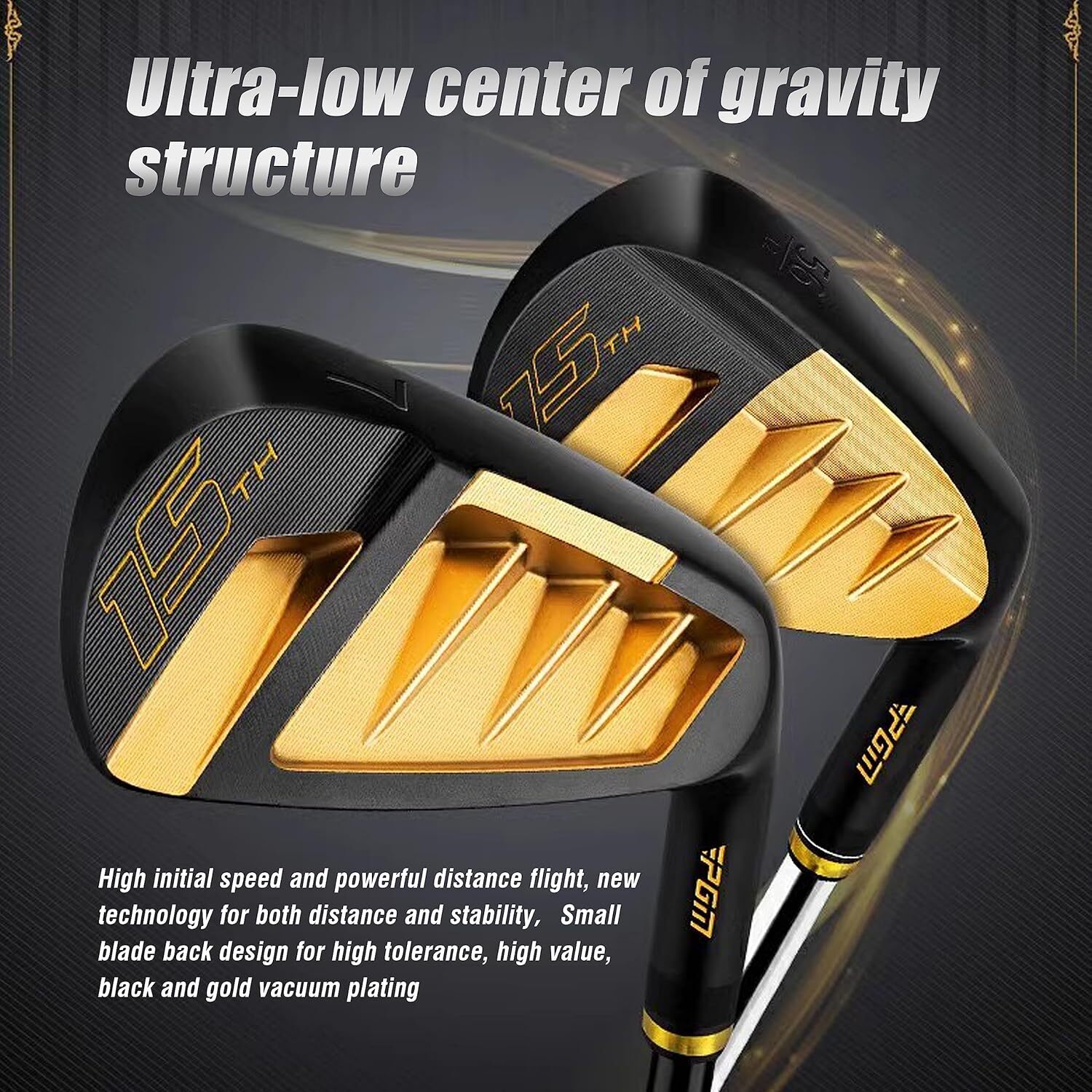 PGM Men’s 13-Piece Complete Golf Club Set – Includes 3 Woods, 1 Hybrid, 7 Irons,