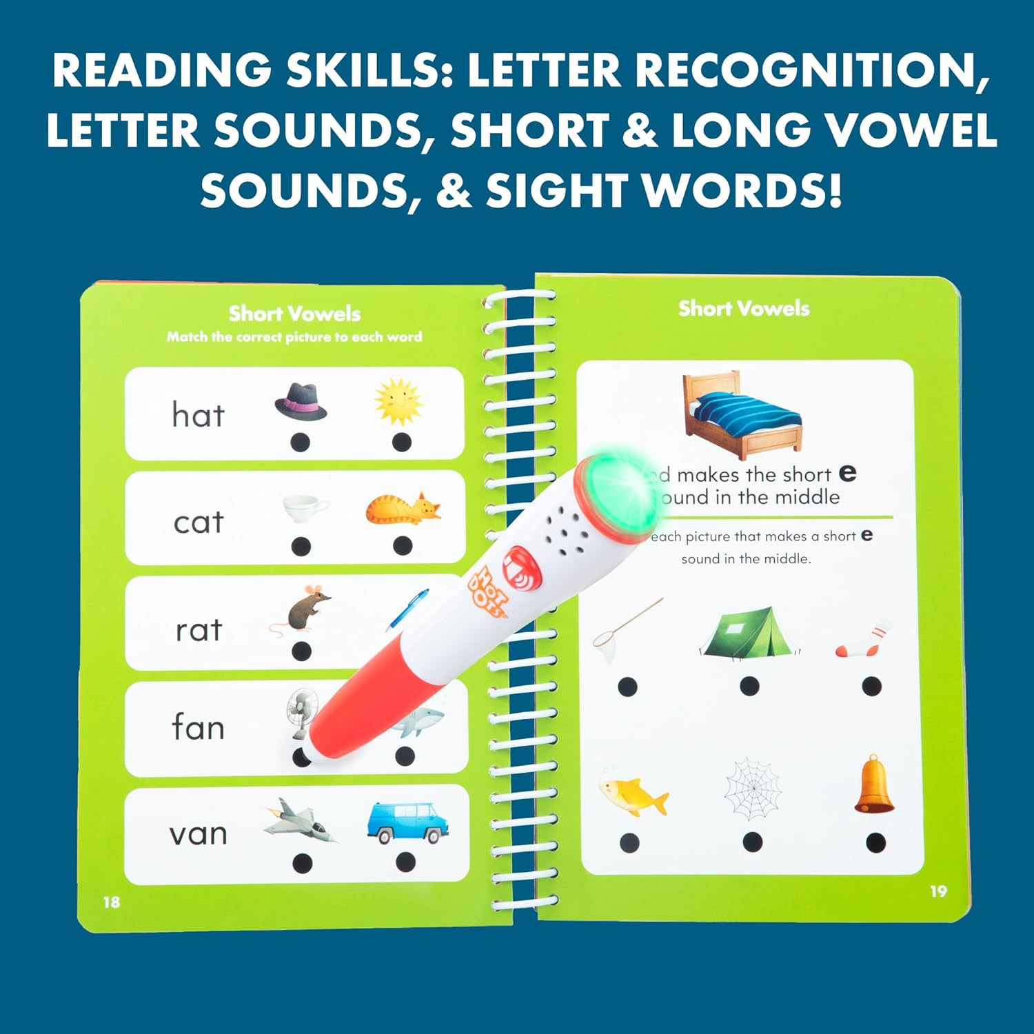Hot Dots Kindergarten Essentials: Reading & Math Workbook – Kindergarten Workboo