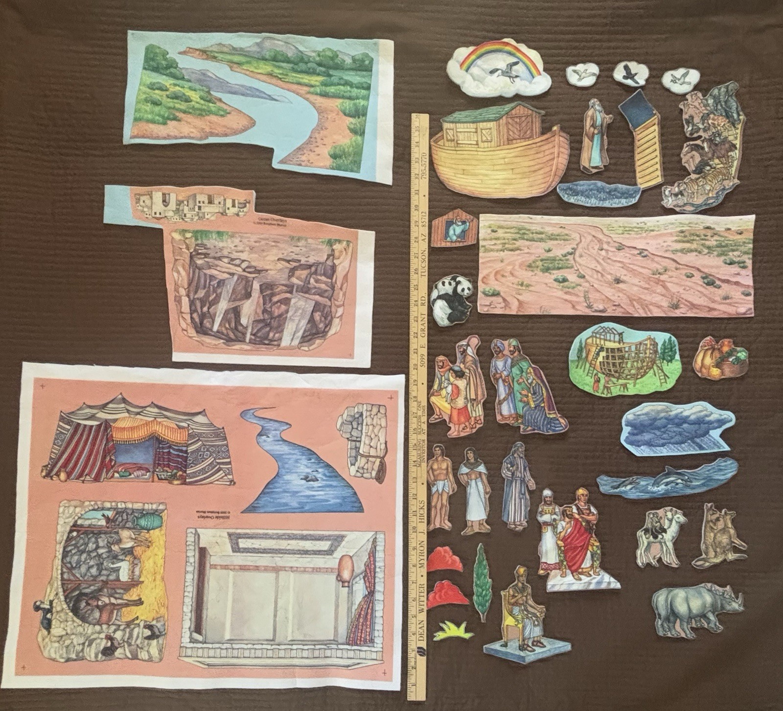 Hillside Overlays Scripture Stories Felt Board Bible Scenes Noah’s Ark Etc 35 Pc