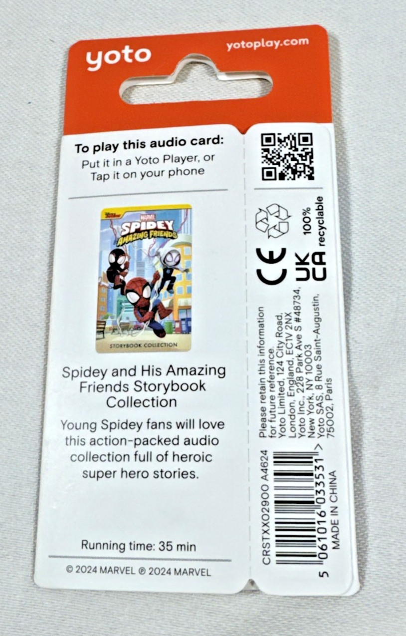 NEW UNOPENED YOTO MARVEL SPIDEY AMAZING FRIENDS STORYBOOK COLLECTION AUDIO CARD